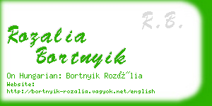 rozalia bortnyik business card